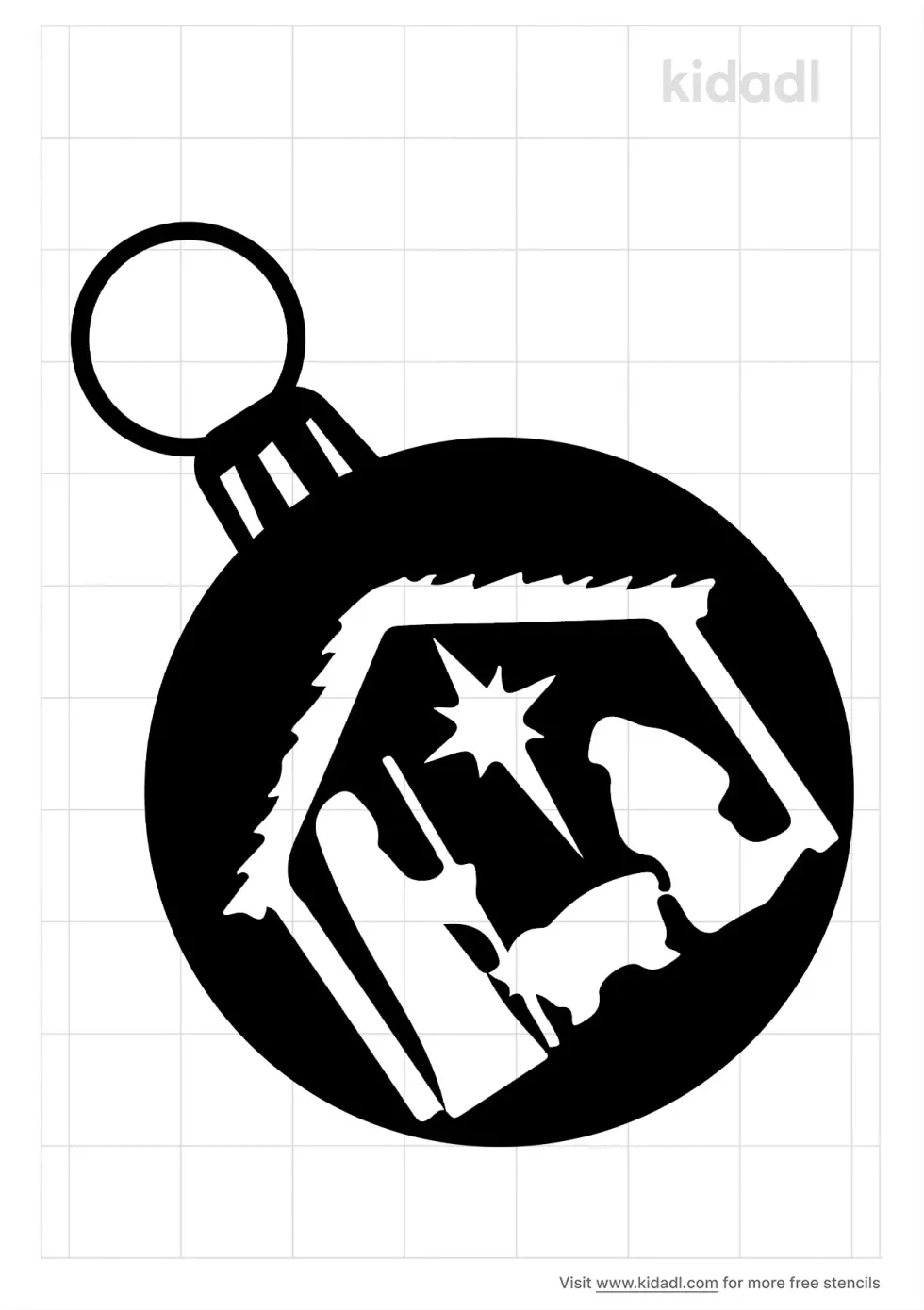 Nativity Ornament Stencil
