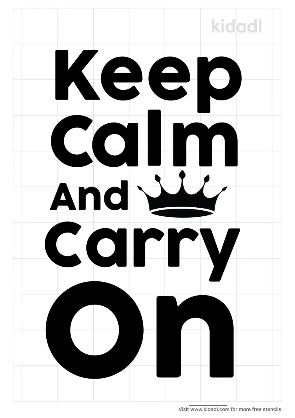 Keep Calm And Carry On Crown