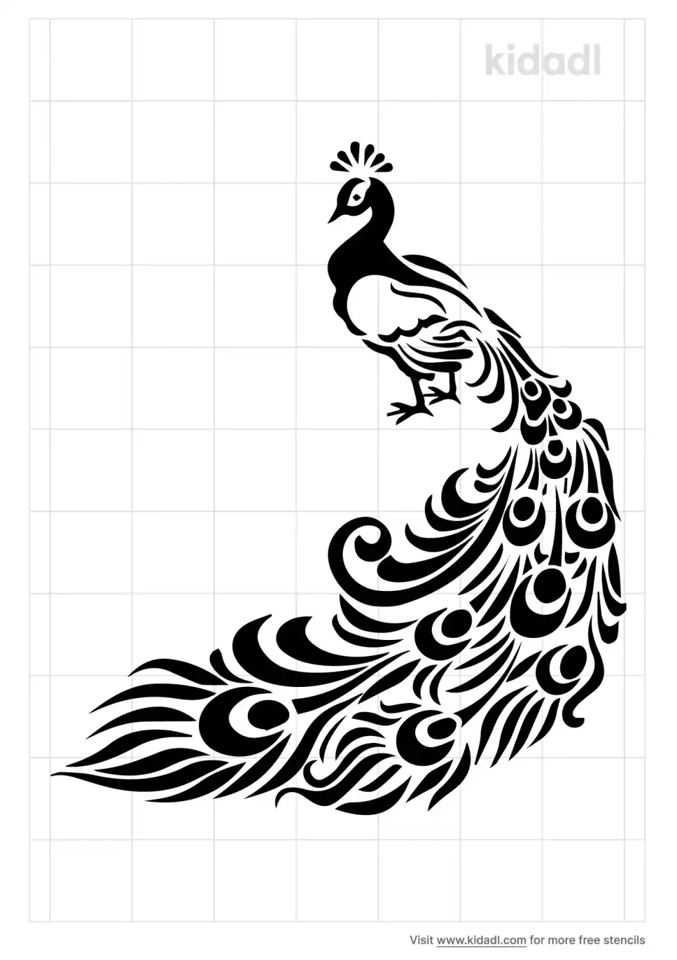 Vintage Peacock Stencil