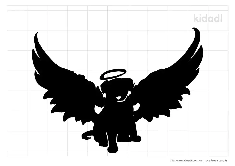 Dog Angel Stencil