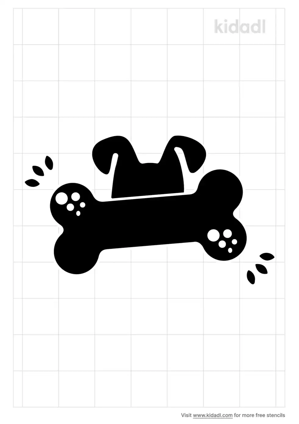 Dog Bone Stencil