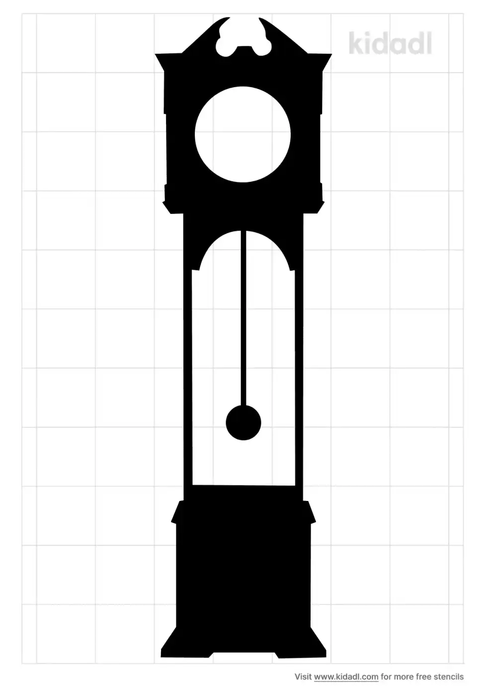 Grandfather Clock Stencil