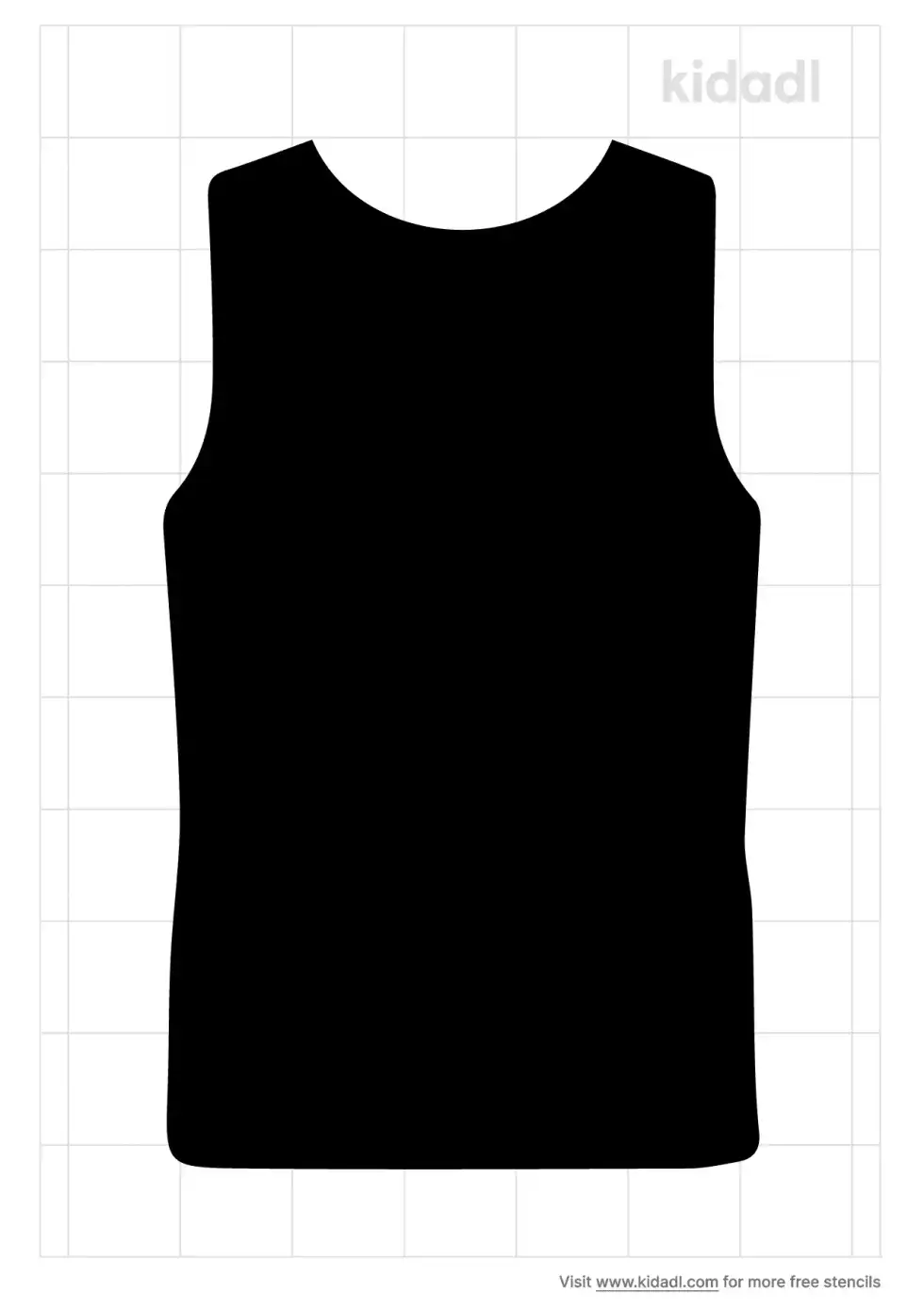 Sleeveless Men's Vest Stencil