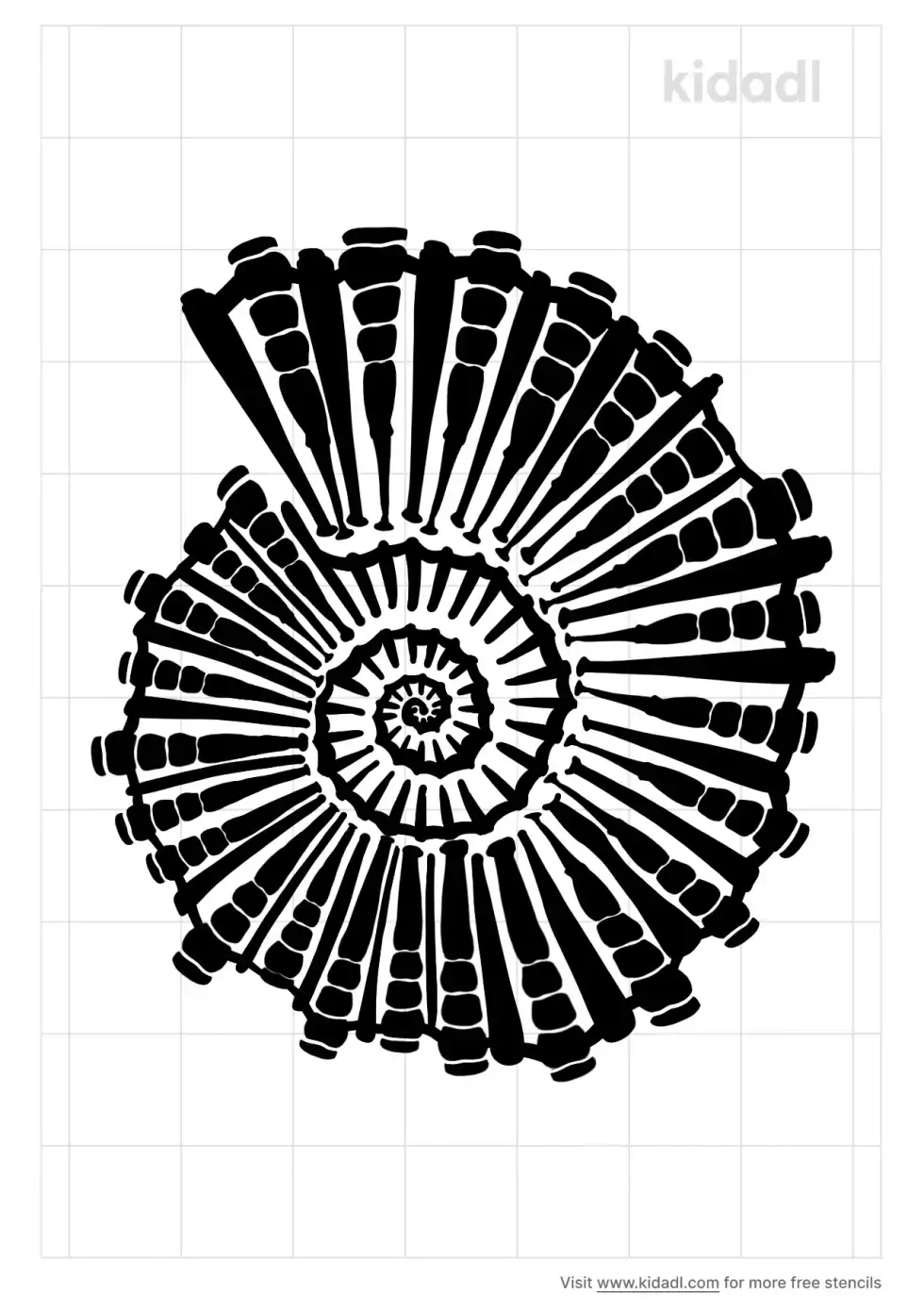 Ammonite Stencil