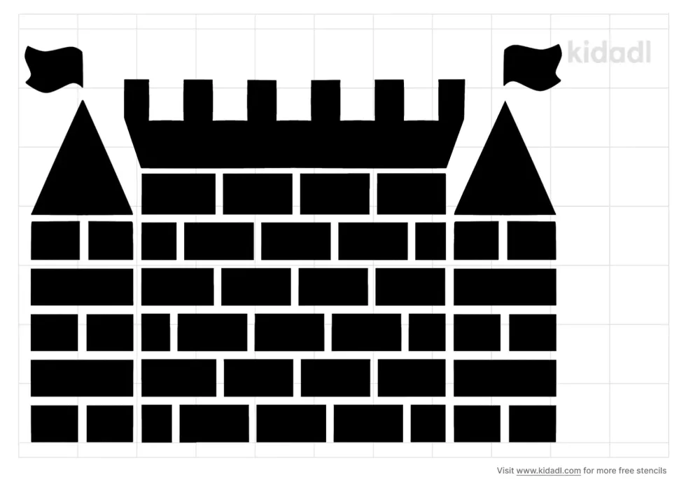 Castle Wall Stencil