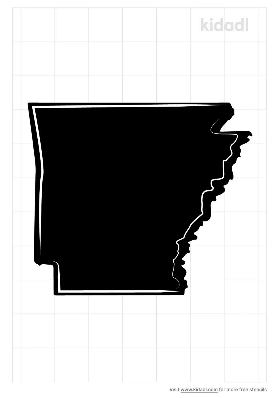 Arkansas State Stencil