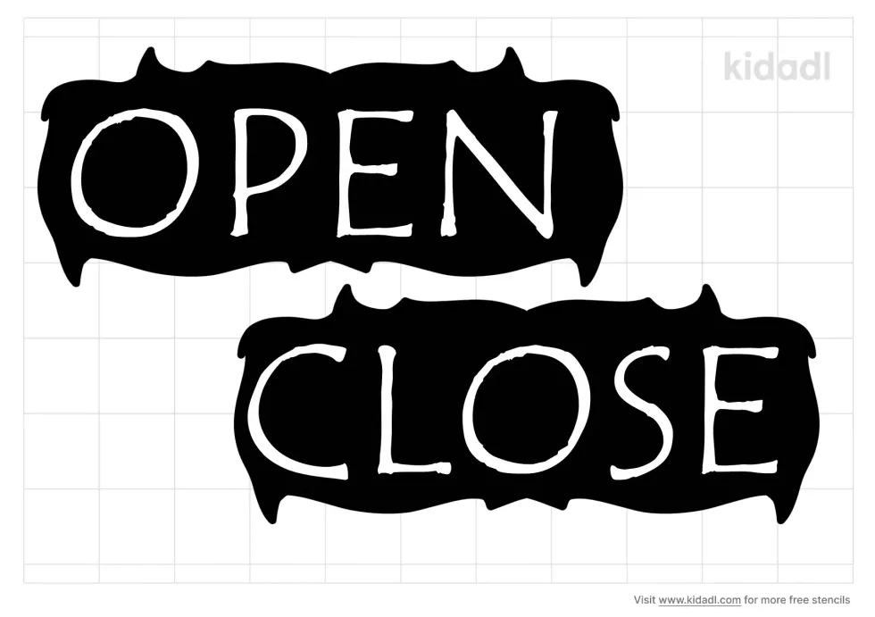 Open Close Stencil