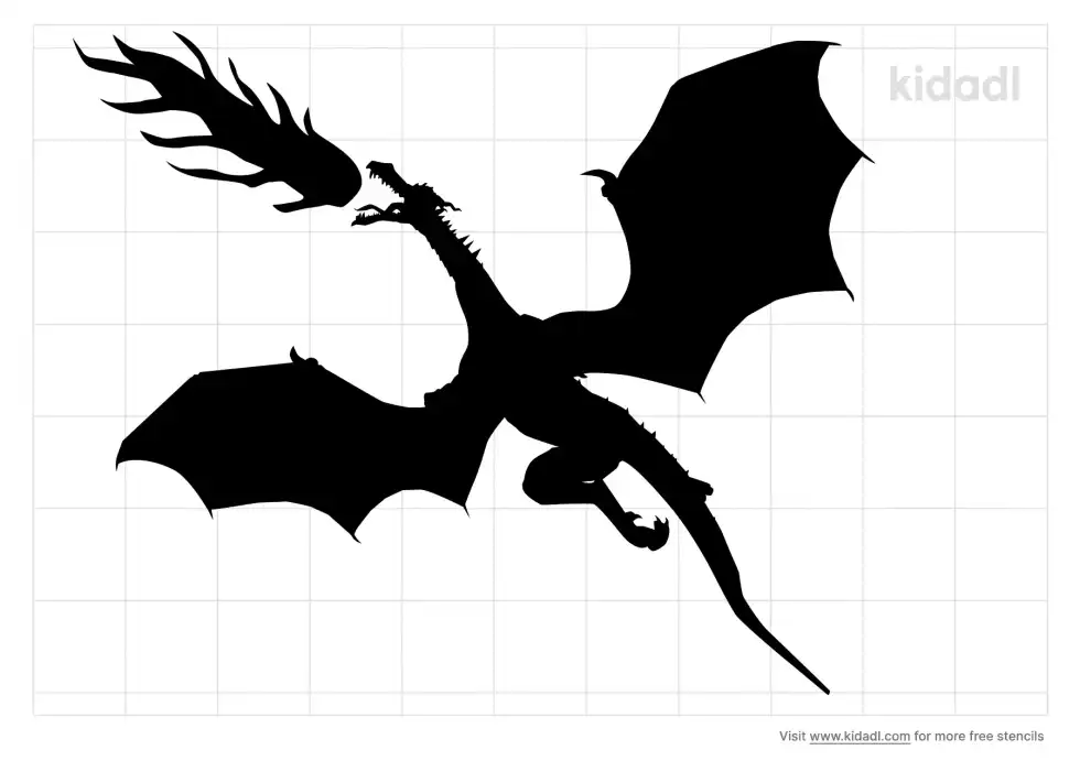 Dragon Fire Stencil