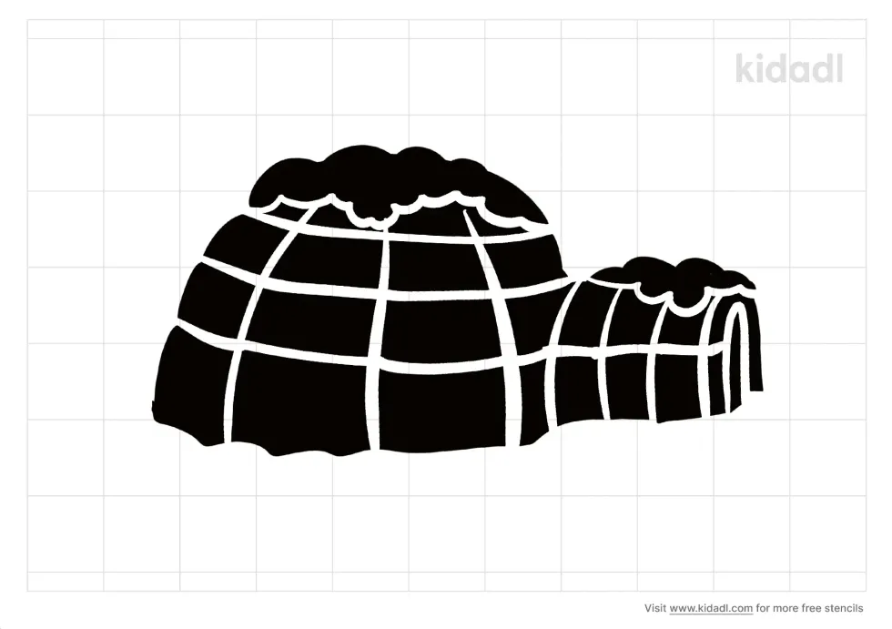 Igloo Stencil | Kidadl