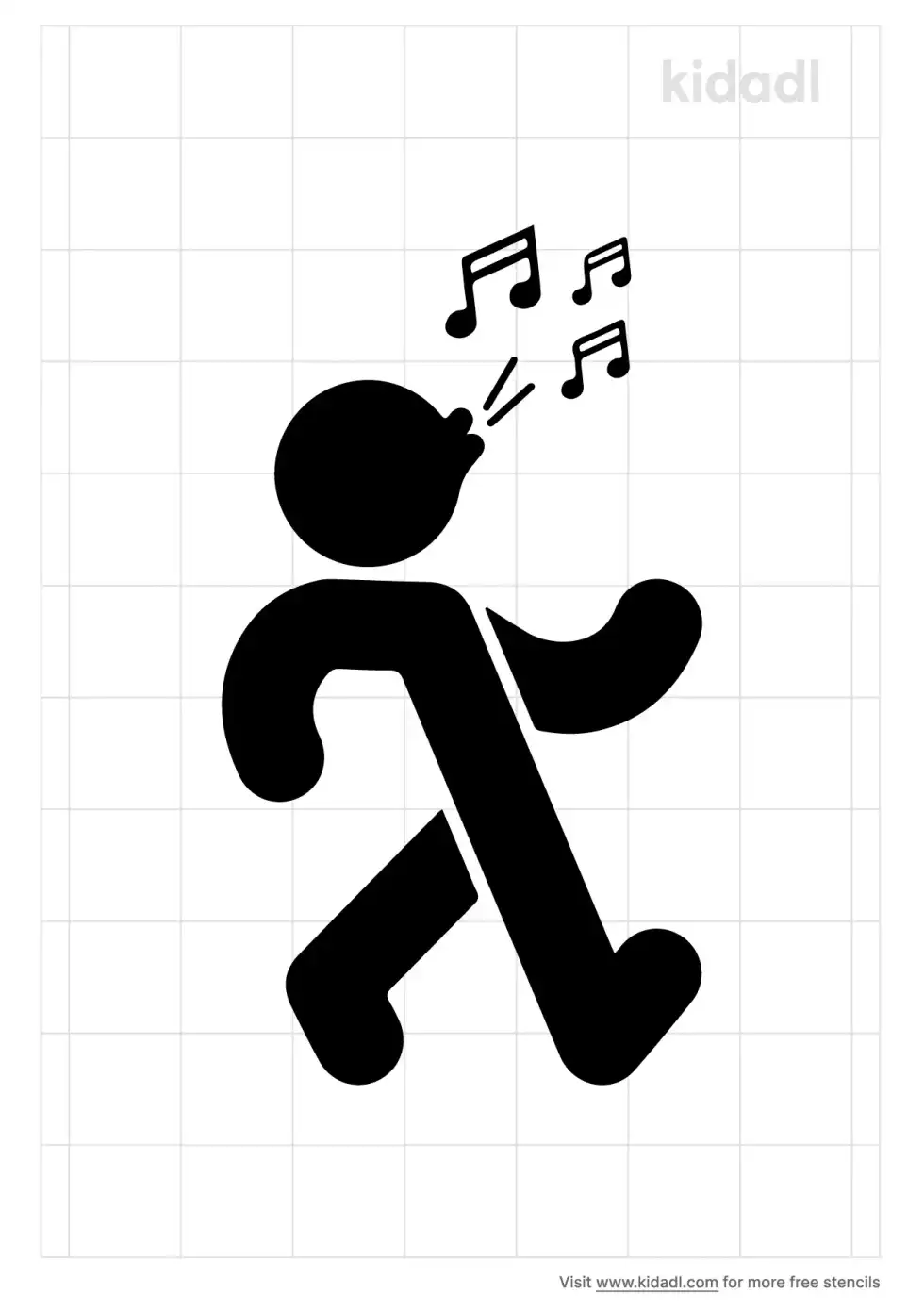 Man With Whistle Stencil