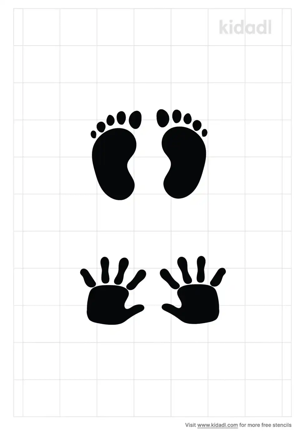 Baby Feet Stencil
