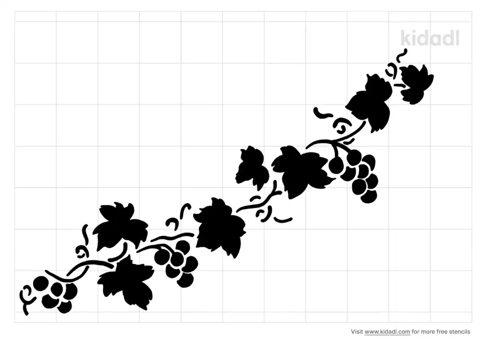 Grape Vine Border Stencil