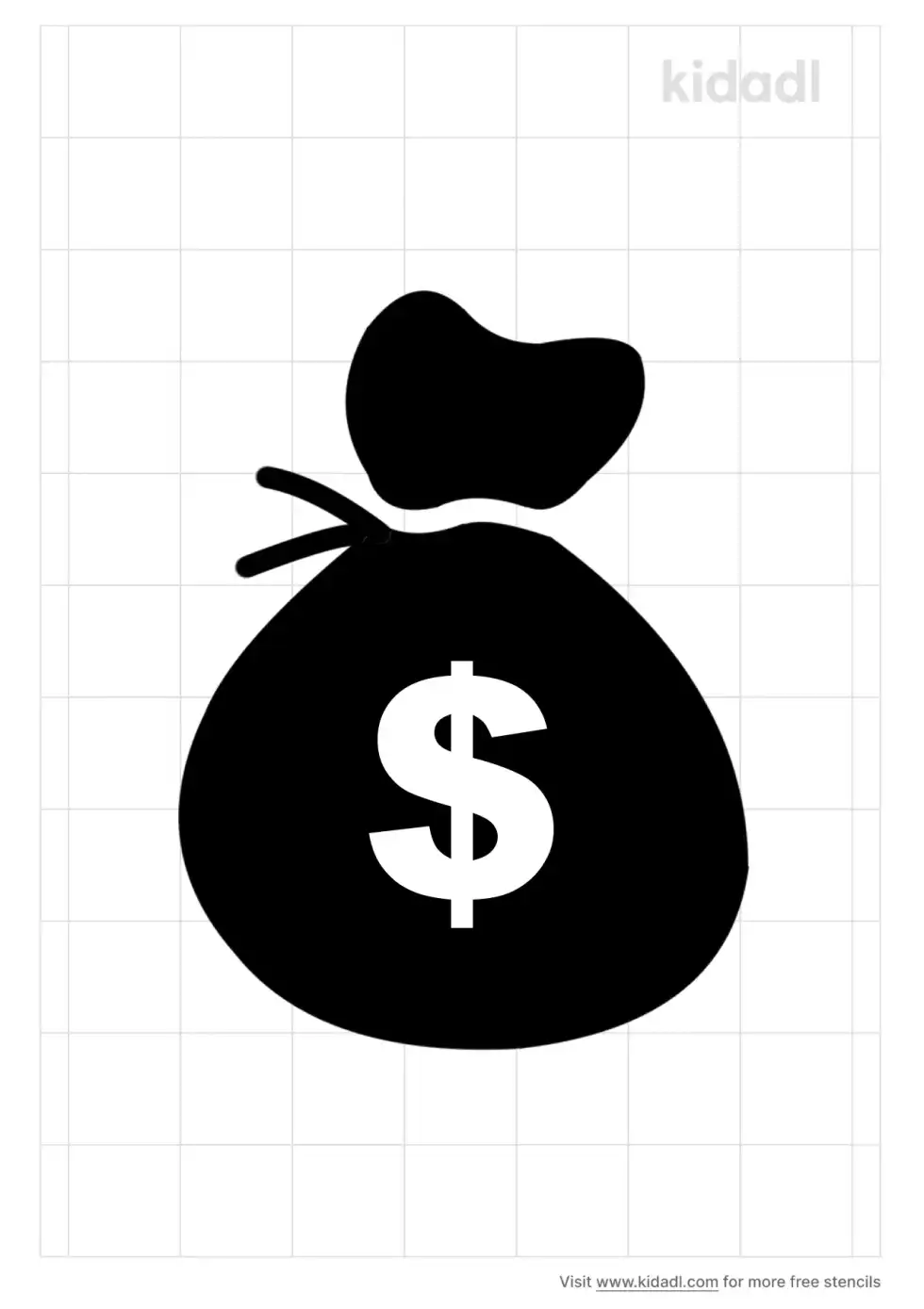 Bag Of Cash Stencil