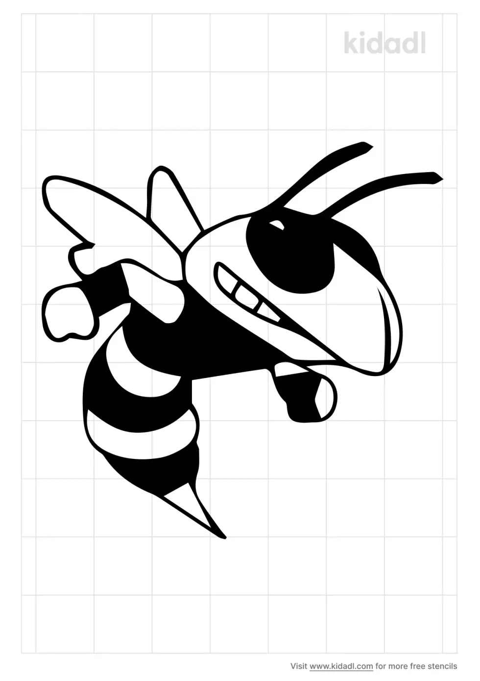 Angry Hornet Stencil