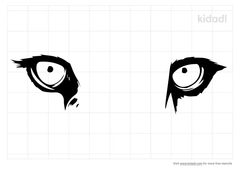 Lion Eyes Stencil