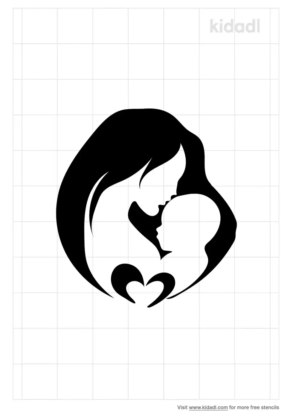 Baby Kiss Stencil