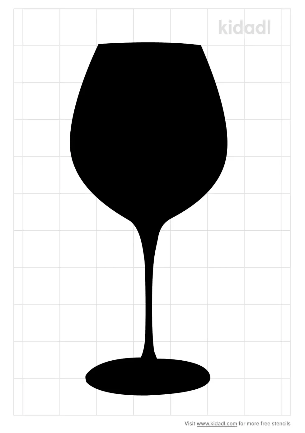 Wine Glasses Stencil