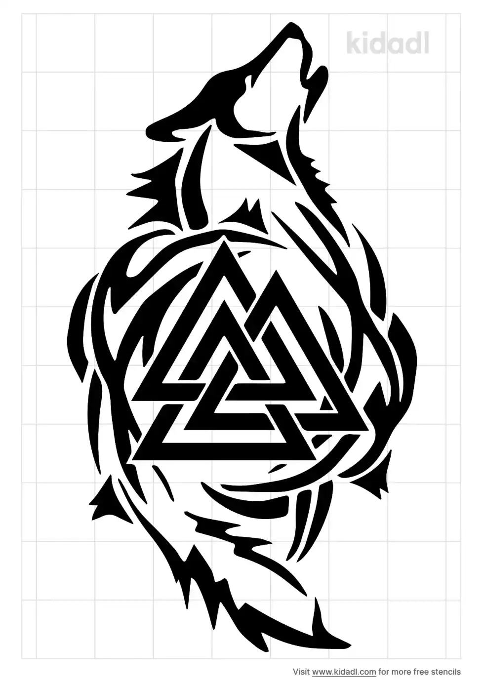 Tribal Viking Stencil