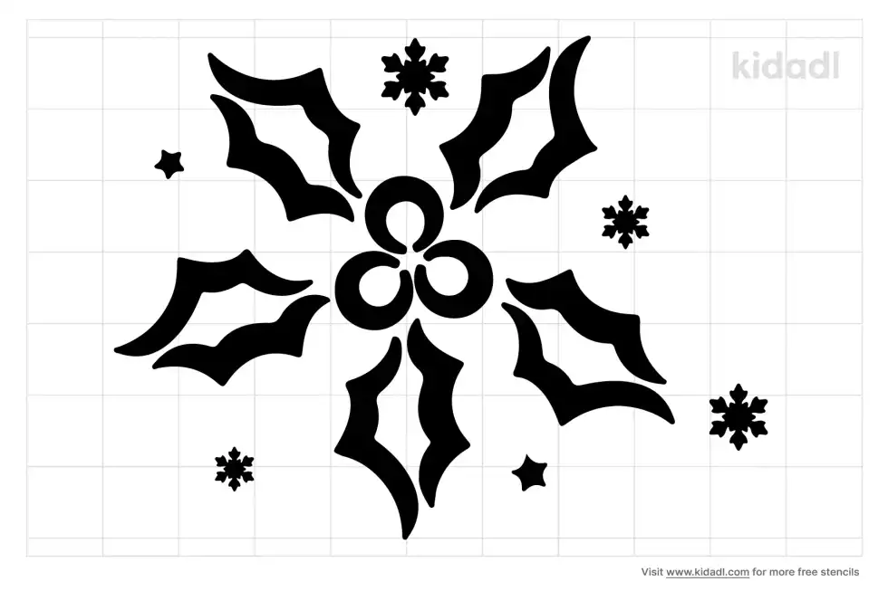 Poinsetta Stencil