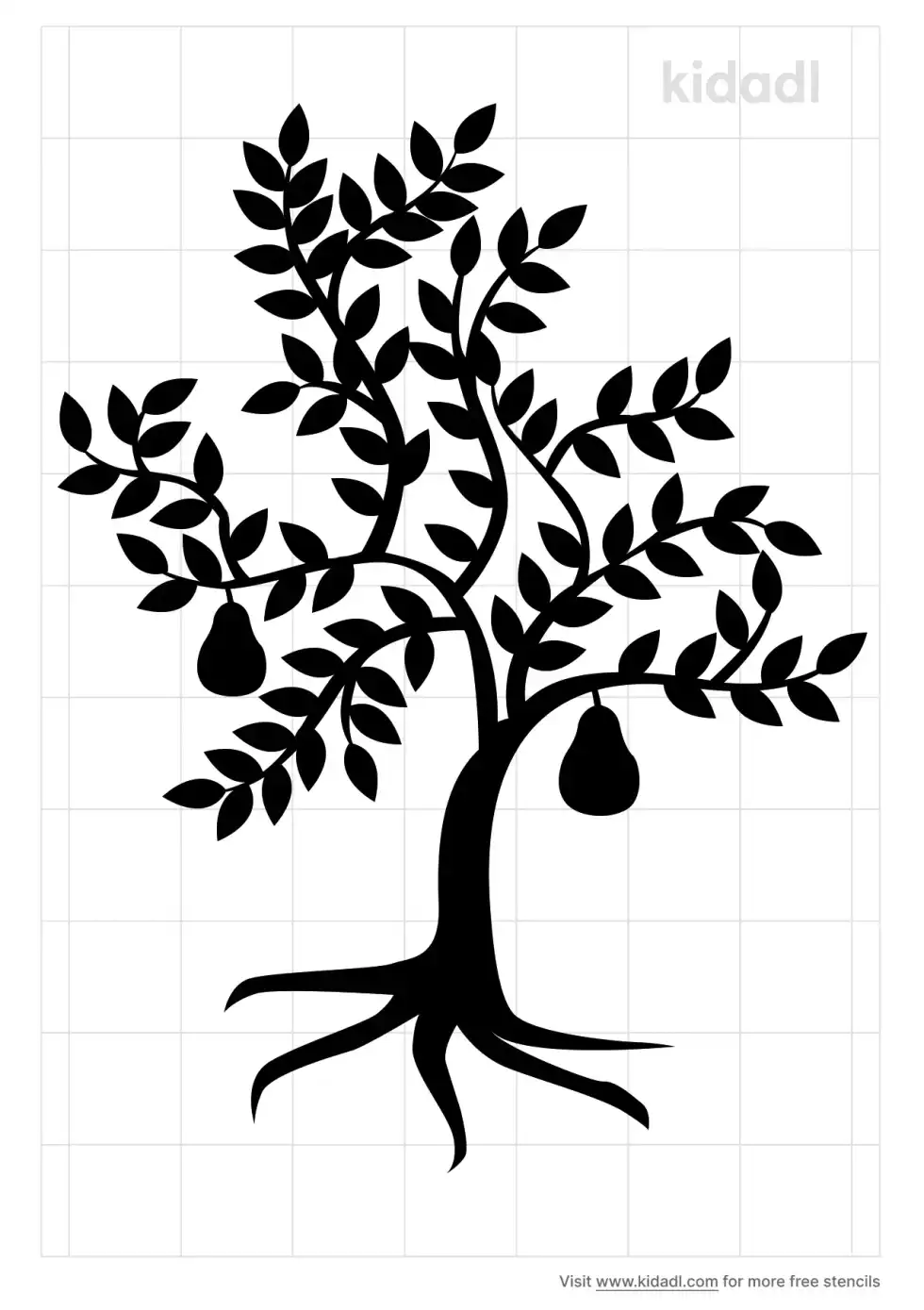 Pear Tree Stencil