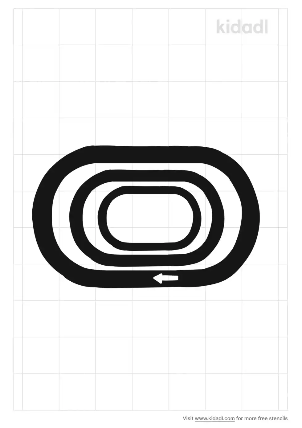 Playground Track Line Stencil