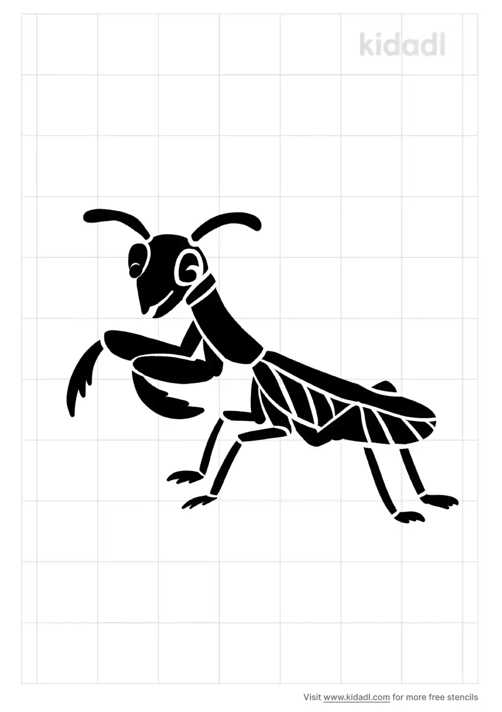 Praying Mantis Stencil