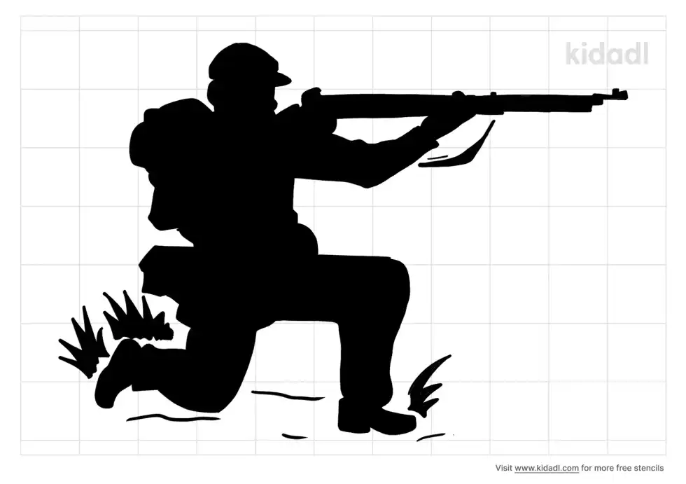 Civil War Soldier Stencil