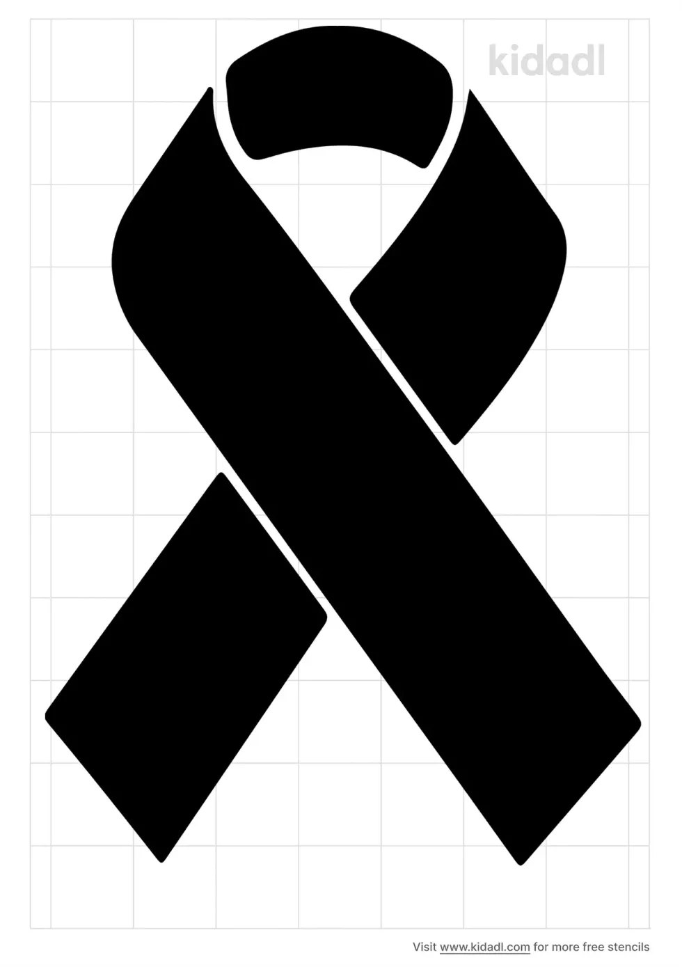 Cancer Ribbon Stencil