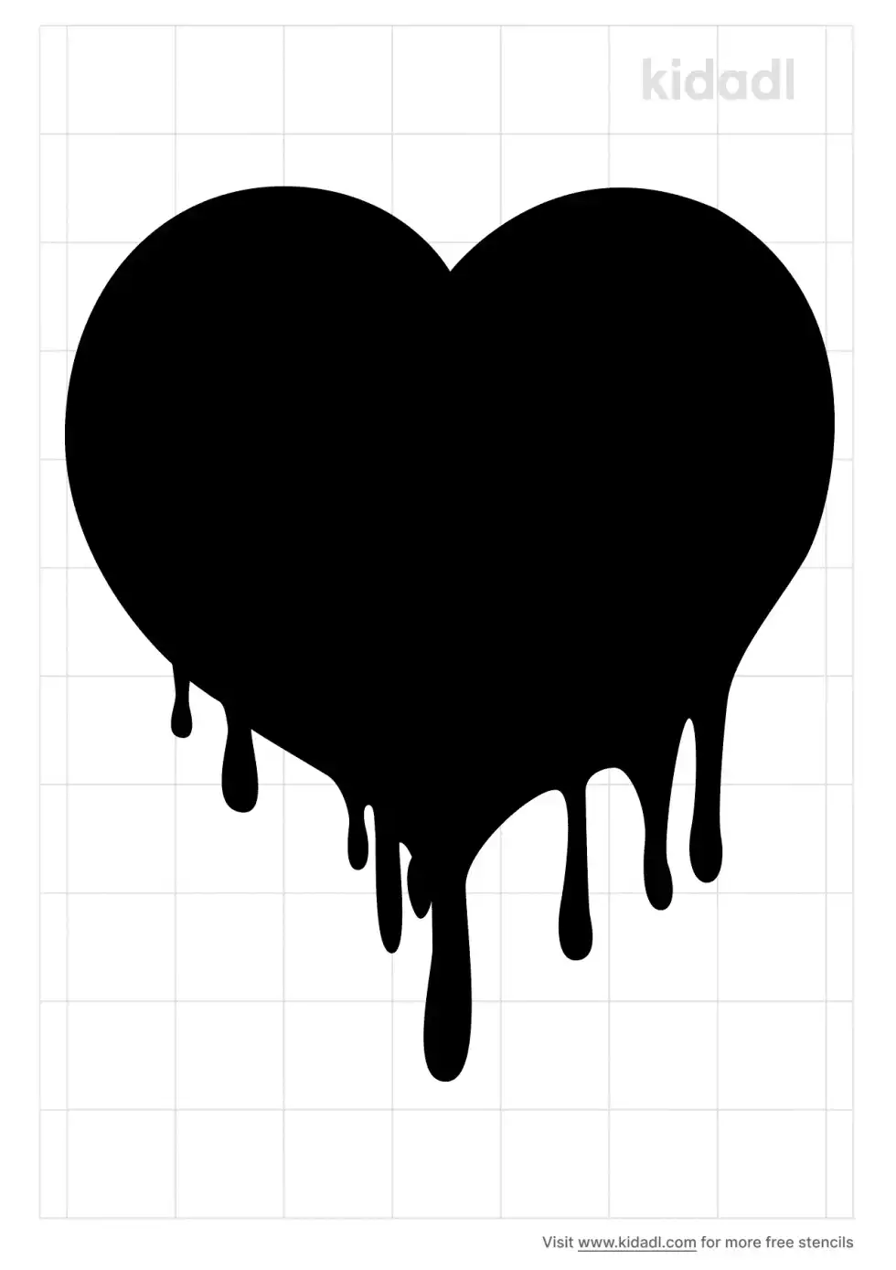 Melting Heart Stencil