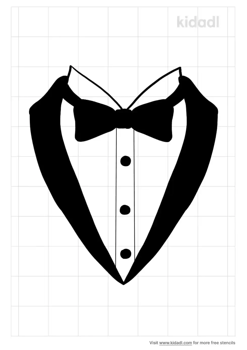 Groom Tux Stencil