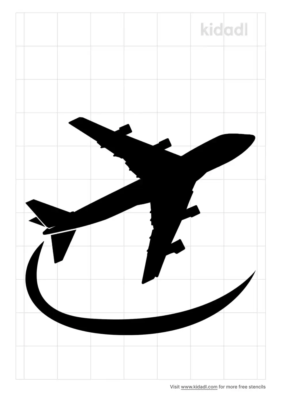 Simple Airplane Stencil