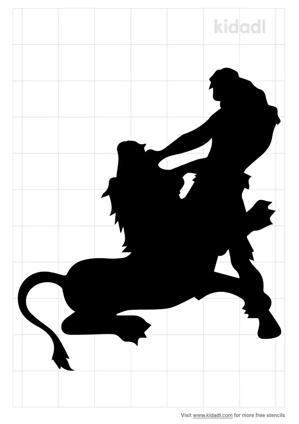 Samson The Strongest Man Stencil