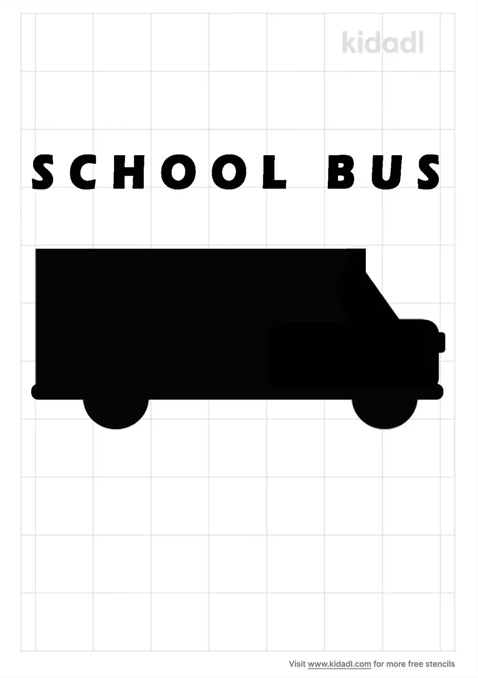 School Bus Stencil