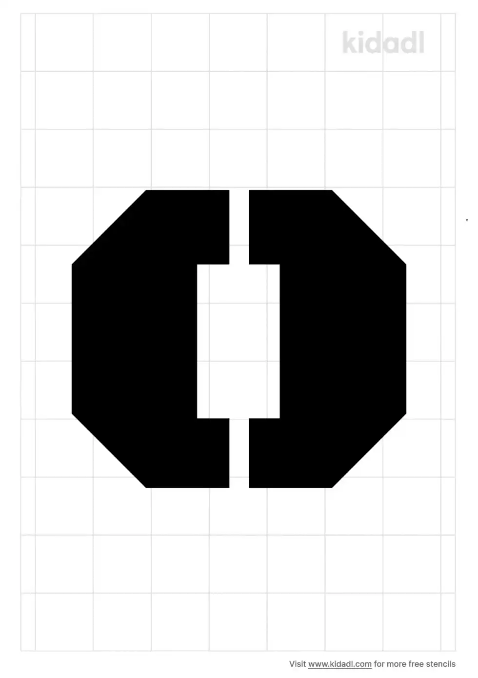 Lowercase O Stencil