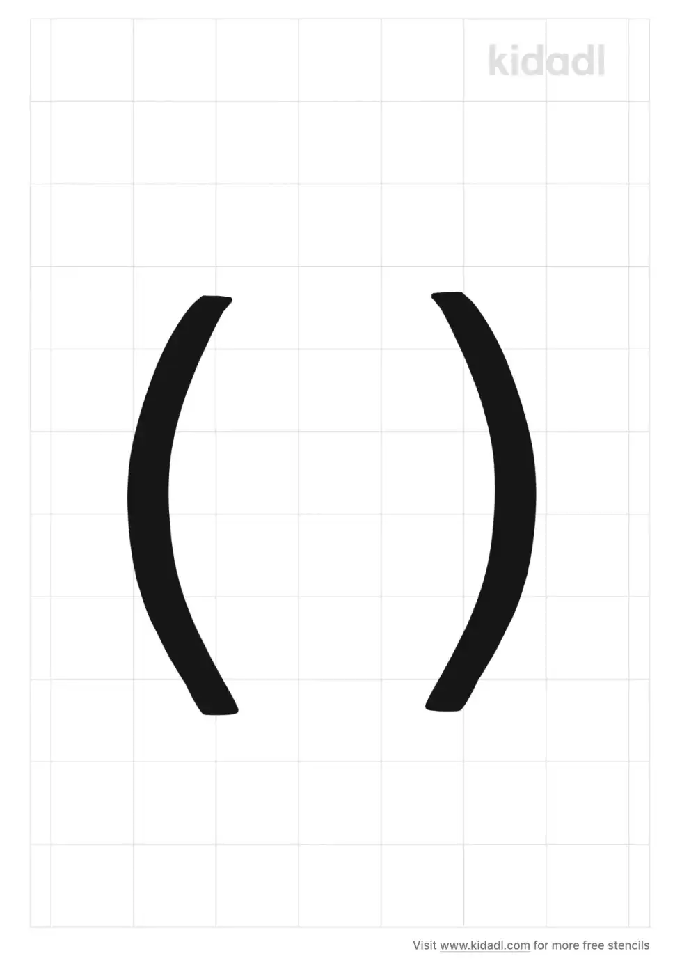 Parentheses Stencil