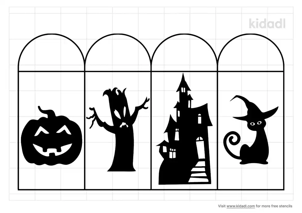 Halloween Paper Lantern Stencil