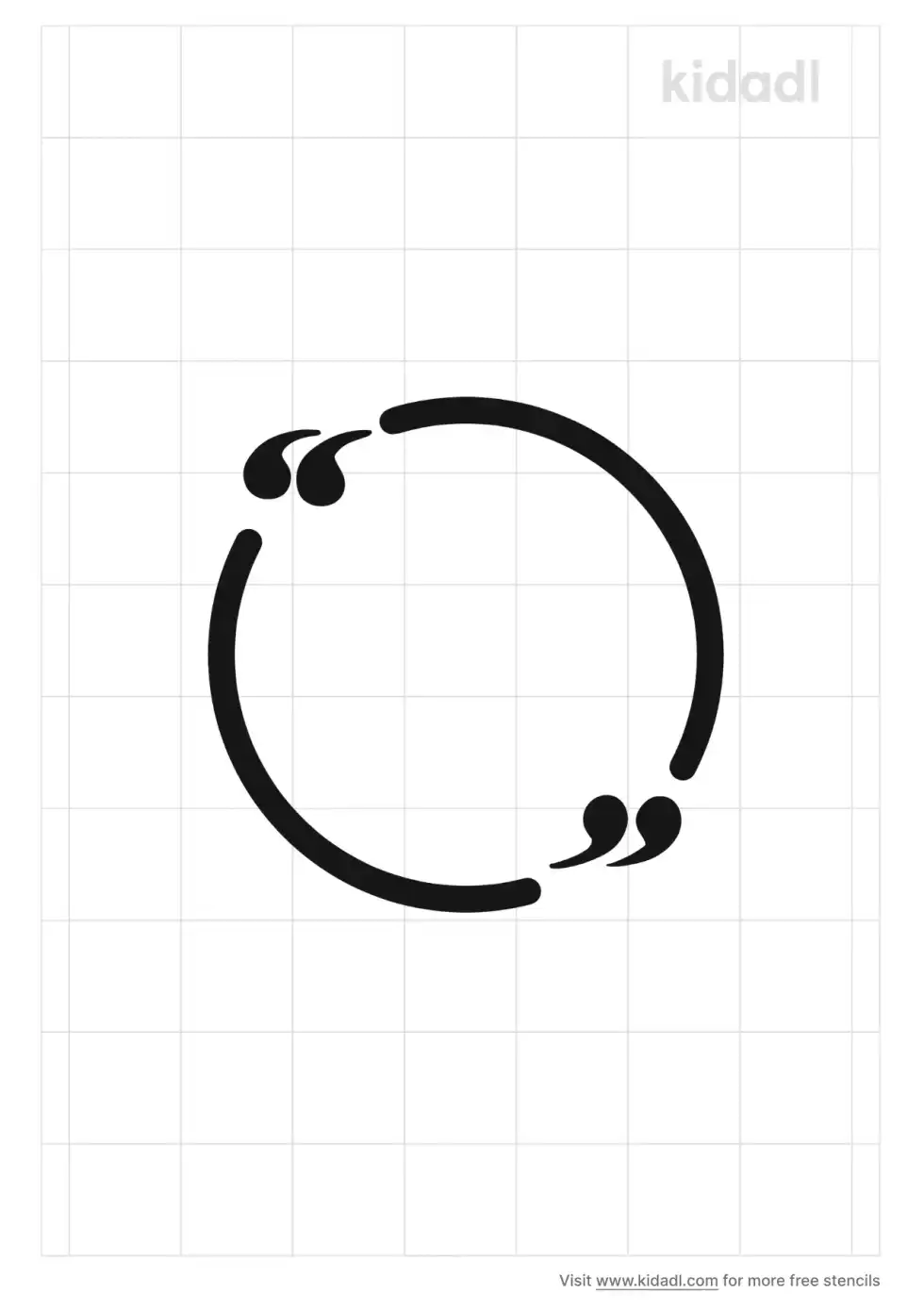Quote Icon Stencil