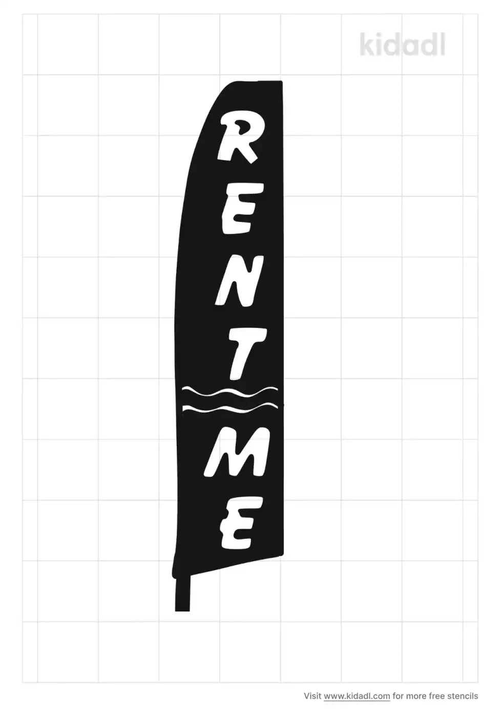 Rent Me Flag Stencil