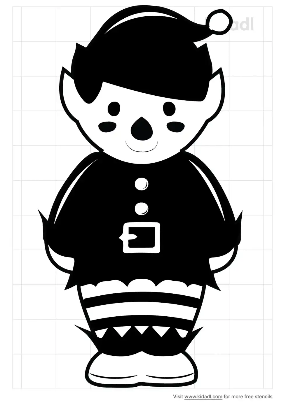 Santas Little Helper Stencil