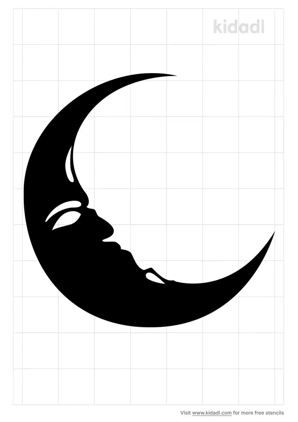 Sleep Moon Stencil