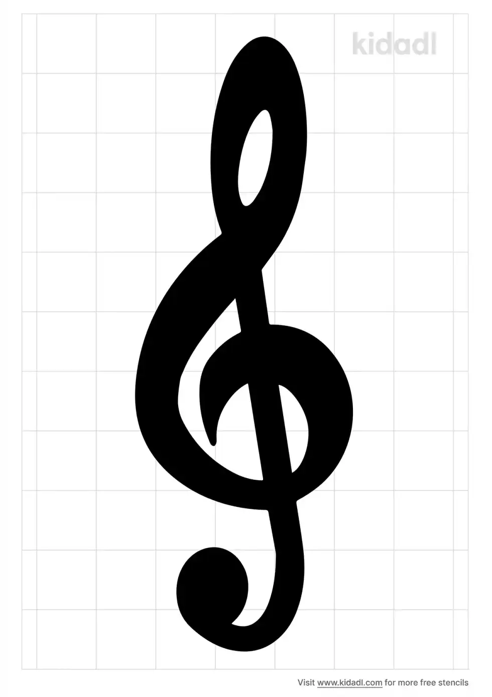 Treble Clef Stencil