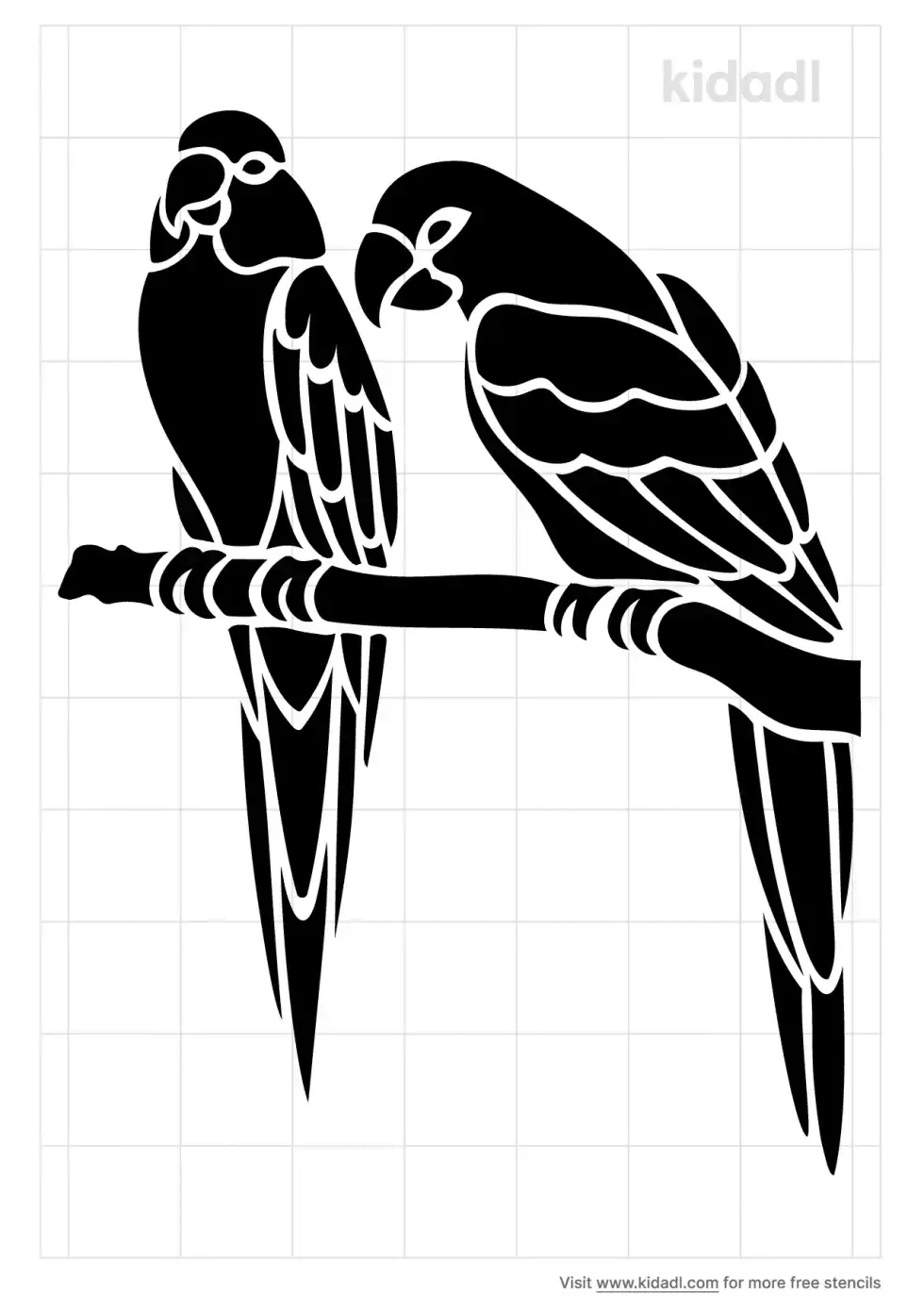 Two Parrot Stencil