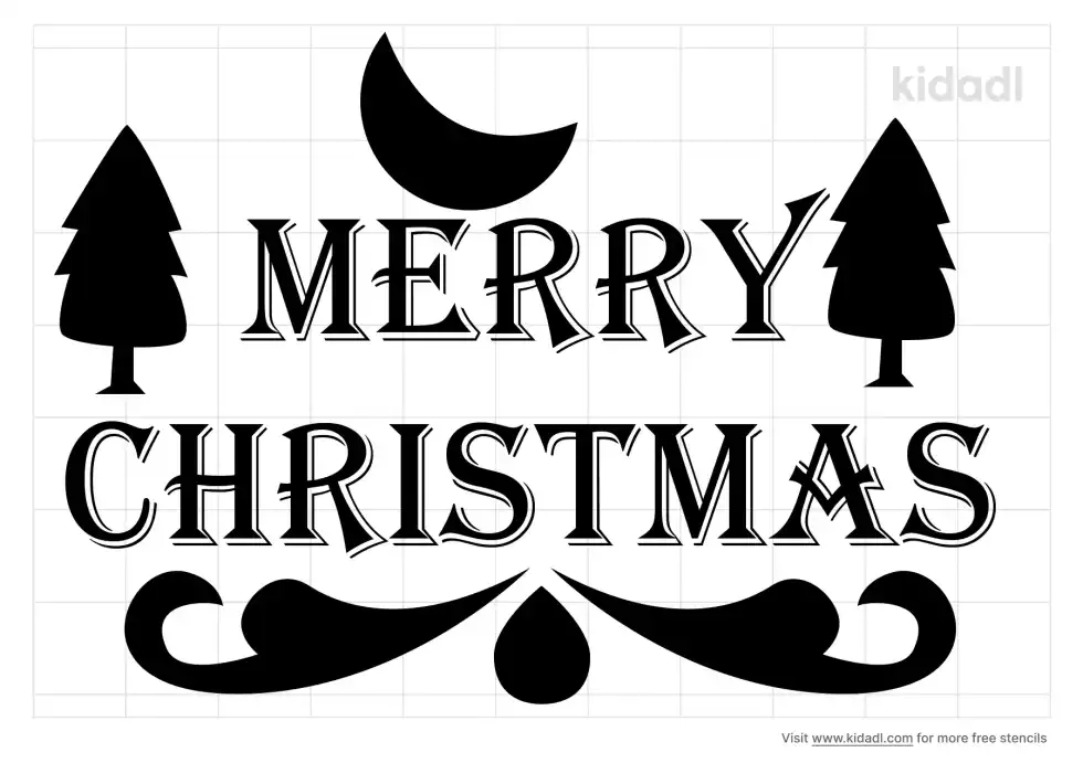 Merry Chirstmas Stencil