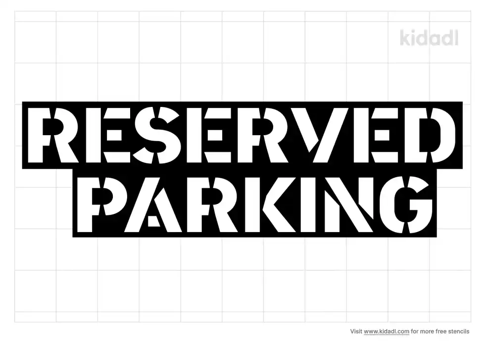 Reserved Parking Stencil