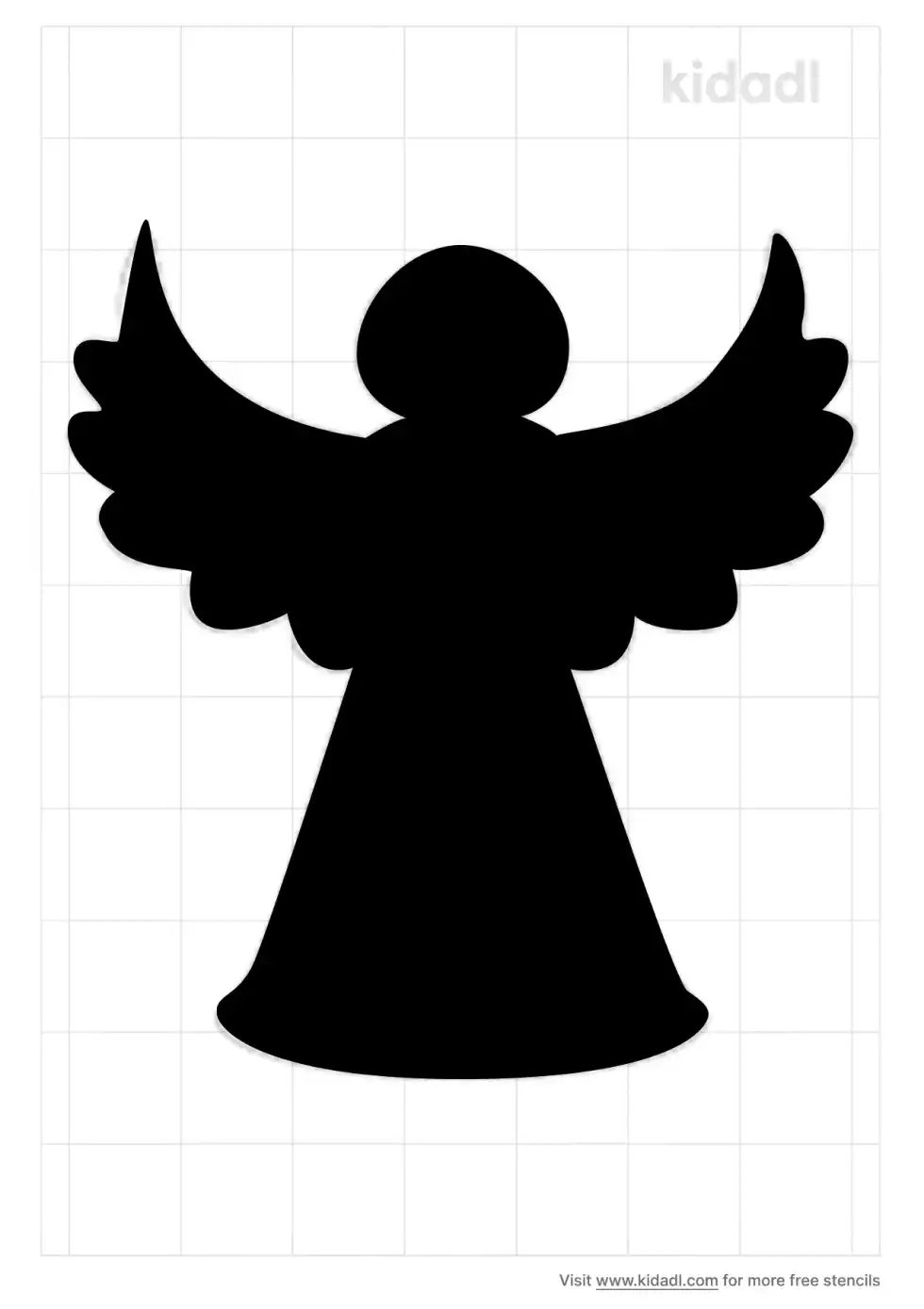 Simple Angel Stencil