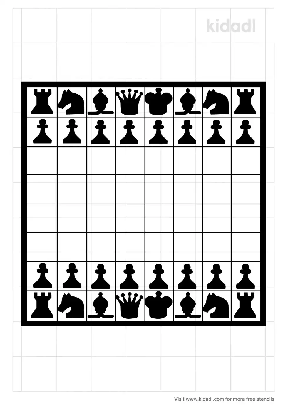 Simple Chess Stencil