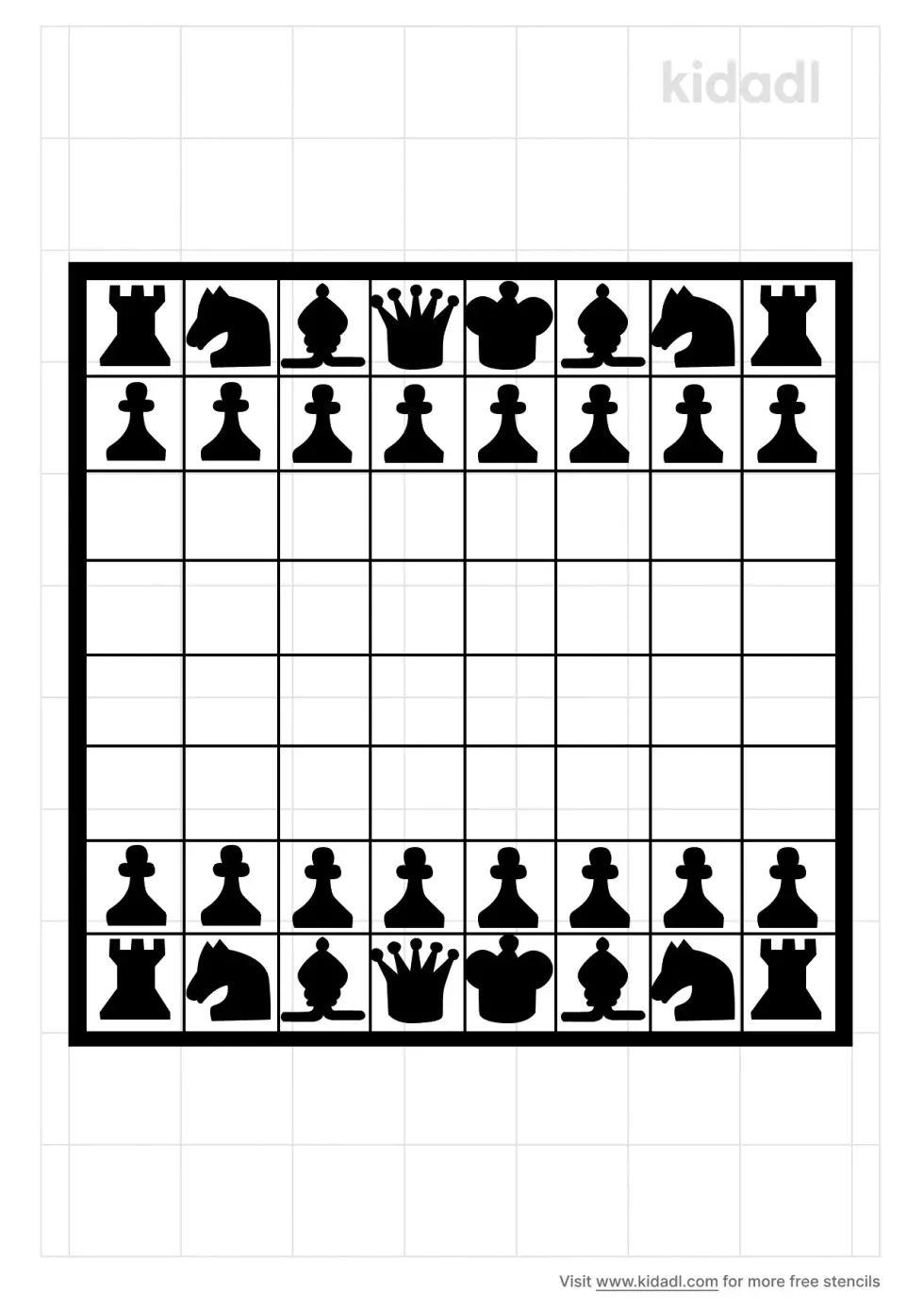 Simple Chess Stencil