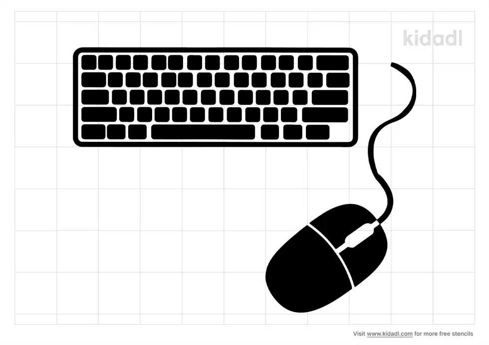 Keyboard And Mouse Stencil