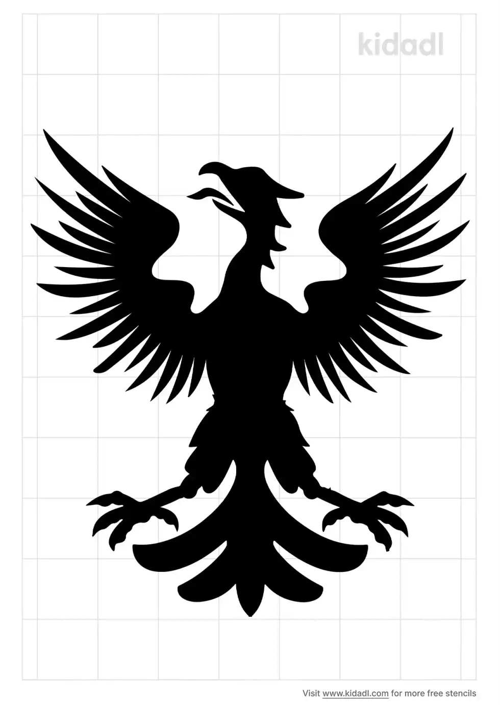 Medieval Eagle Symbol Stencil