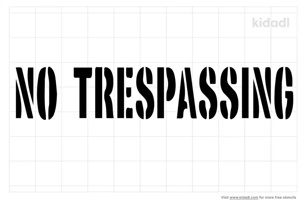 No Trespassing Stencil